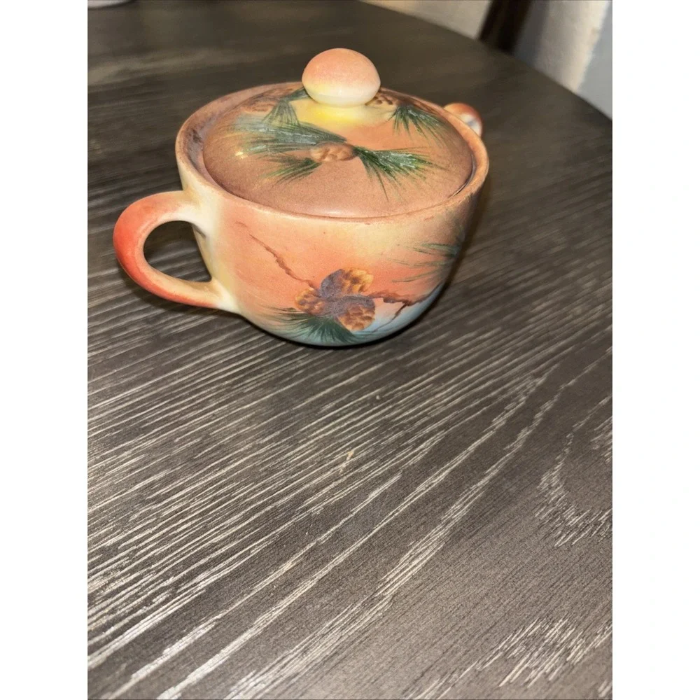 Hand Painted Sugar‎ Bowl Vintage Made USA